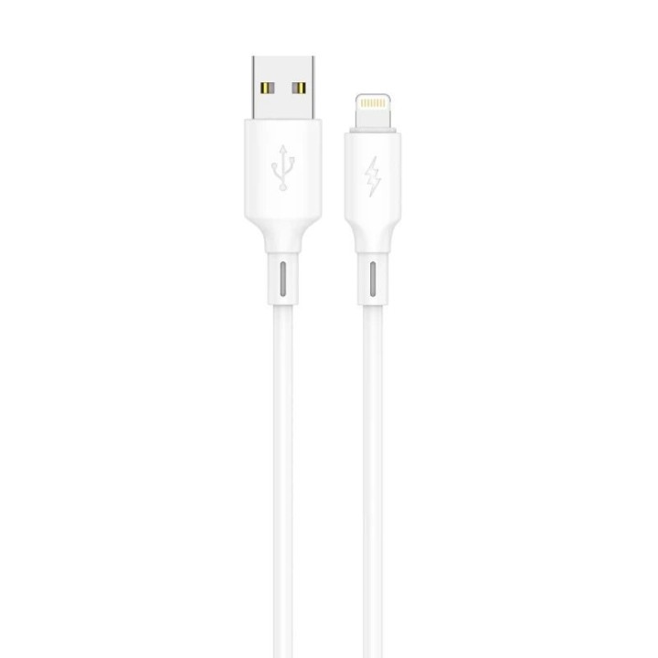Cable Usb vers Lightning (3.1 A) 1 mètre JELLICO B24 blanc
