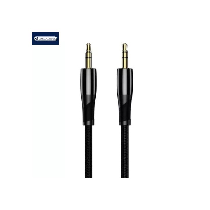 Cable Audio Jack vers Jack (3.5mm) 1.2 mètres JELLICO B21 noir