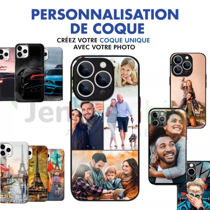 Housse-coque PERSONNALISÉE silicone iPhone 16 Pro noir