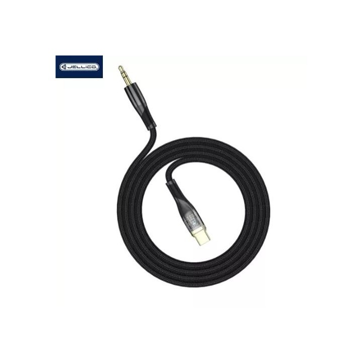 Cable Audio Lightning vers Jack (3.5mm) 1.2 mètres JELLICO B21 noir