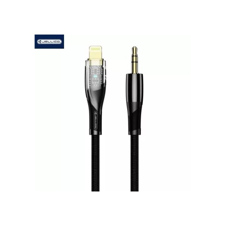 Cable Audio Lightning vers Jack (3.5mm) 1.2 mètres JELLICO B21 noir