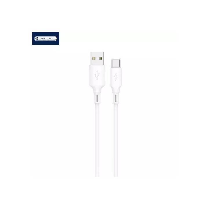 Cable Usb vers Usb-C/Type C (3.1 A) 1 mètre JELLICO B24 blanc