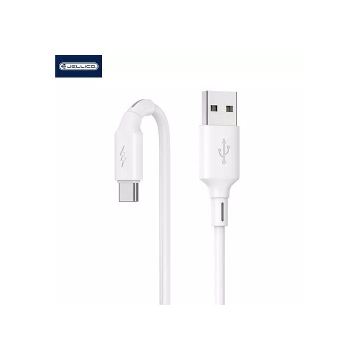 Cable Usb vers Usb-C/Type C (3.1 A) 1 mètre JELLICO B24 blanc