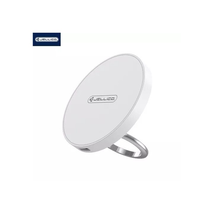 Support de charge en "Anneau" métal pliable et 360° magsafe à induction JELLICO W23 blanc
