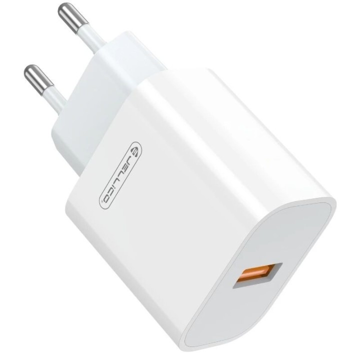 Adaptateur secteur Usb-A avec cable Usb-A vers Type C (22.5W) JELLICO AK165 blanc