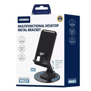Support smartphone et tablette de bureau axe 360° JELLICO PH27 noir