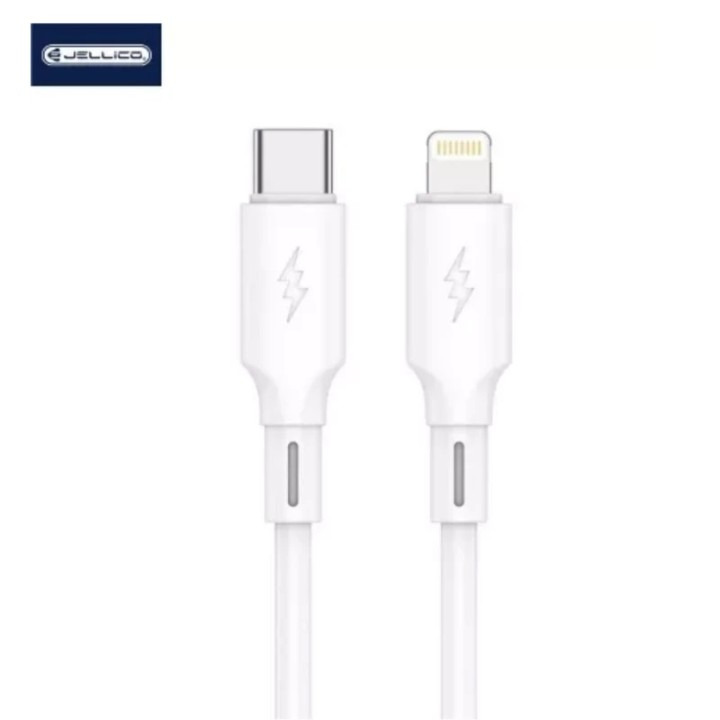 Cable Usb-C/Type C vers Lightning (3.1 A) 1 mètre JELLICO B24 blanc