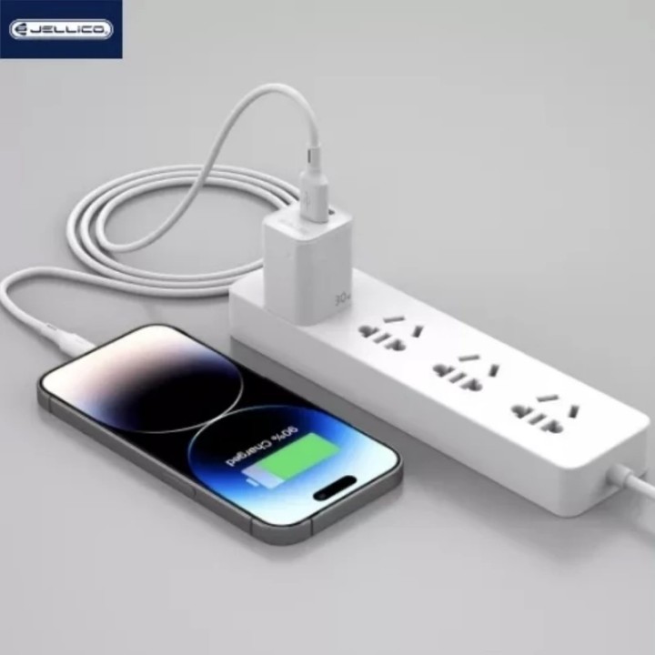 Cable Usb-C/Type C vers Lightning (3.1 A) 1 mètre JELLICO B24 blanc