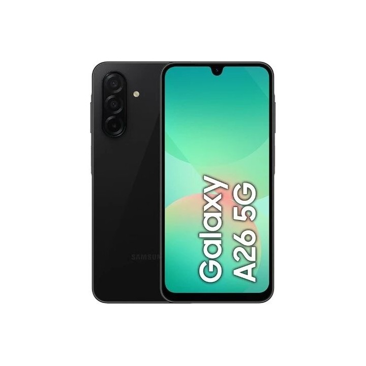 Housse-coque PERSONNALISÉE silicone Galaxy A26 4G/5G A265/A266 noir
