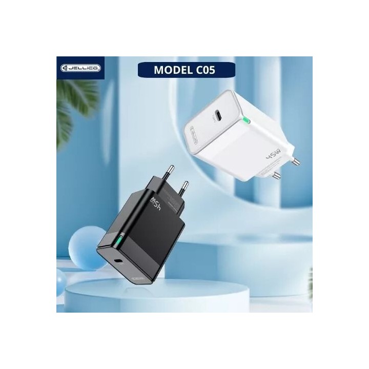 Adaptateur secteur Usb-C (45W) JELLICO C105 blanc