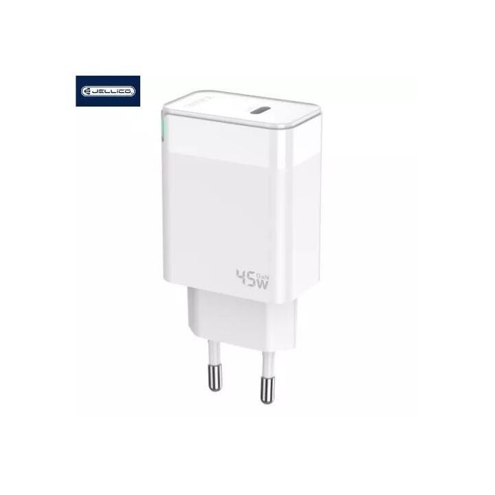 Adaptateur secteur Usb-C avec cable Usb-C/Type C vers Lightning (45W) JELLICO C105 blanc