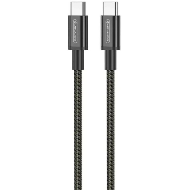 Cable Usb-C/Type C vers Usb-C/Type C (3.1A) 1 mètre JELLICO B28 noir
