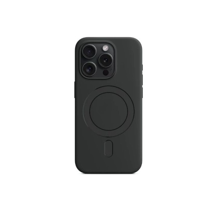 Housse-coque PERSONNALISÉE silicone MAGSAFE iPhone 16 Pro Max noir