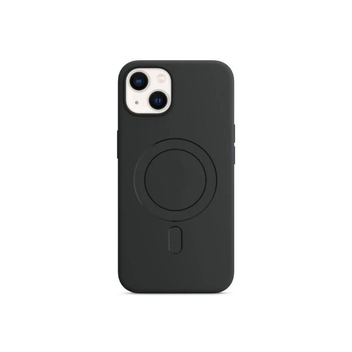 Housse-coque PERSONNALISÉE silicone MAGSAFE iPhone 14 - iPhone 13 noir