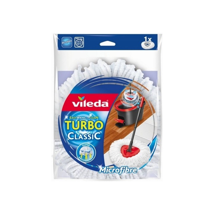 Rechange Pour Serpillière de Nettoyage Vileda TURBO ClassiC Microfibres