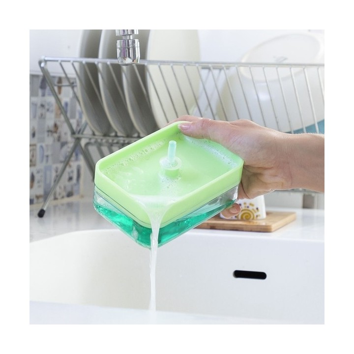 Distributeur de Liquide Vaisselle2 en 1 Pushoap InnovaGoods