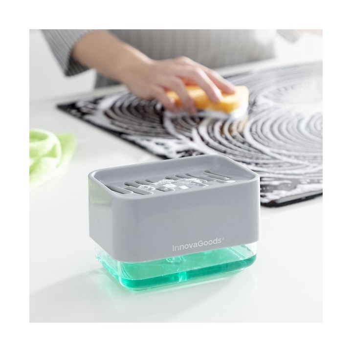 Distributeur de Liquide Vaisselle2 en 1 Pushoap InnovaGoods