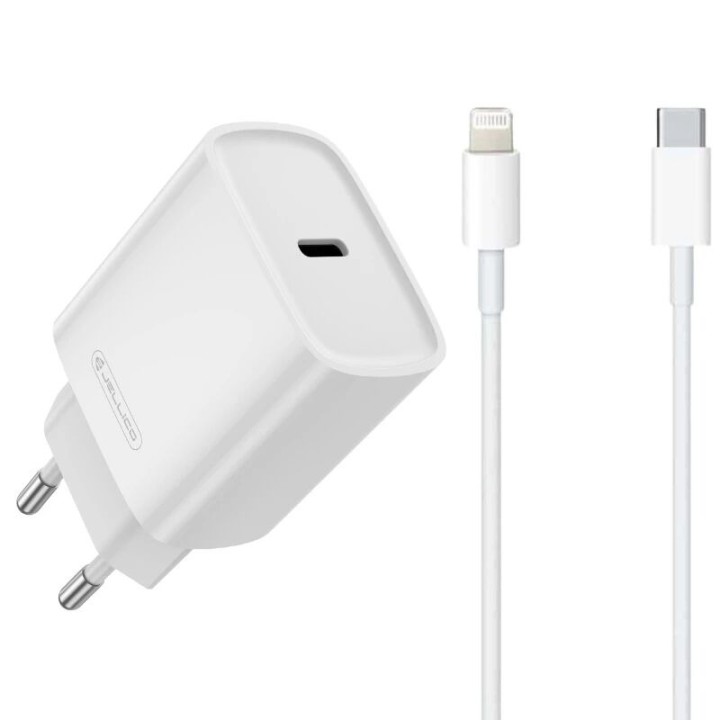 Adaptateur secteur Usb-C avec cable Usb-C/Type C vers Lightning (30W) JELLICO EU53
