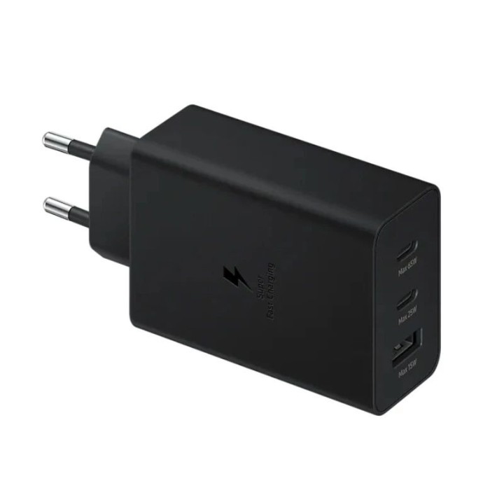 Adaptateur secteur USB-C "Trio" ORIGINAL Samsung 65W EP-T6530NBEGEU noir