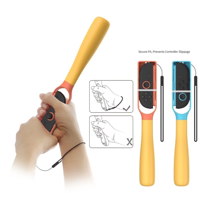 Batte de baseball pour Nintendo Switch 2 DOBE TNS-5102 orange/bleu