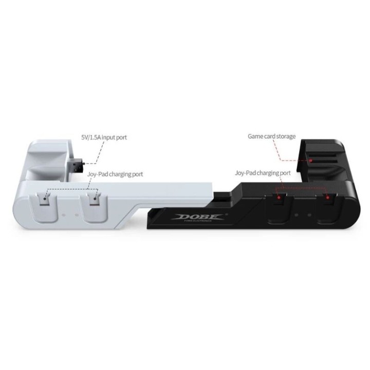 Station de charge pour Joy-Con Nintendo Switch / Nintendo Switch OLED (G/D) DOBE TNS-0122B