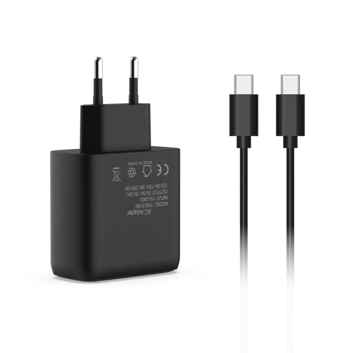 Adaptateur secteur Usb-C/Type C avec cable Usb-C/Type C pour Nintendo Switch / Nintendo Switch 2 et autres DOBE TNS-5169 noir