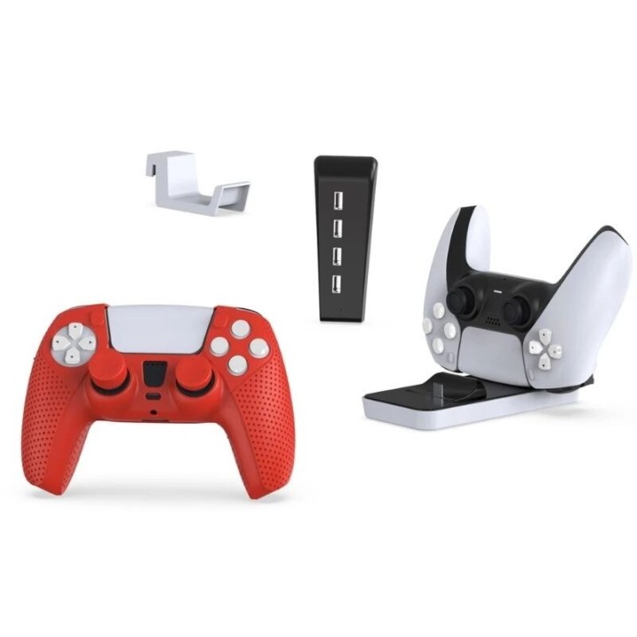 Station de charge 8 en 1, housse silicone, hub usb, câble, support pour PlayStation 5 / PS5 DOBE TP5-35118