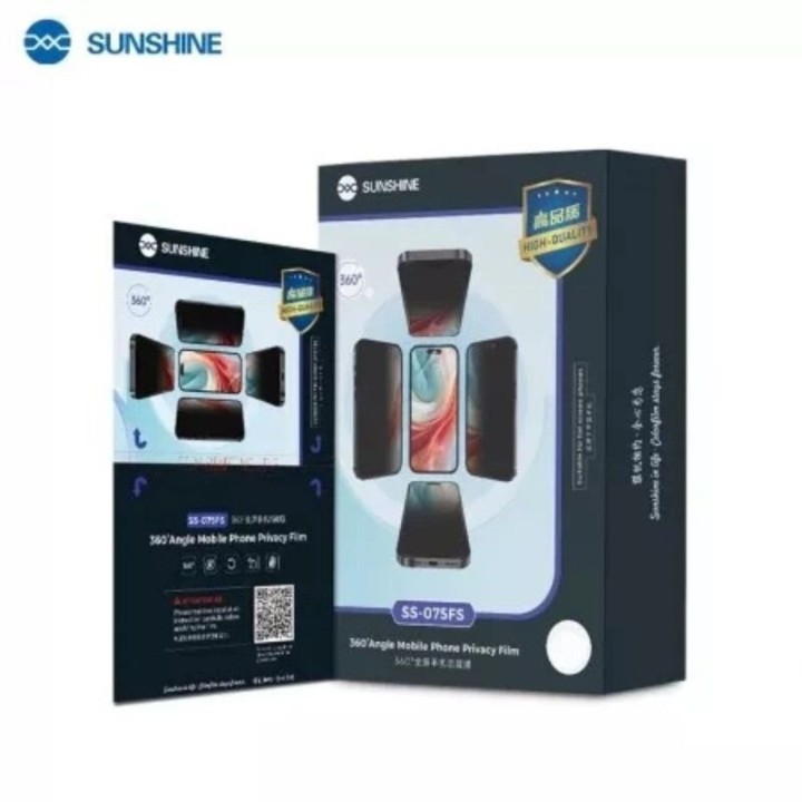 Lot de 10 films "hydrogel" TPU MAT effet privé SUNSHINE SS-075FS pour smartphones, watch...