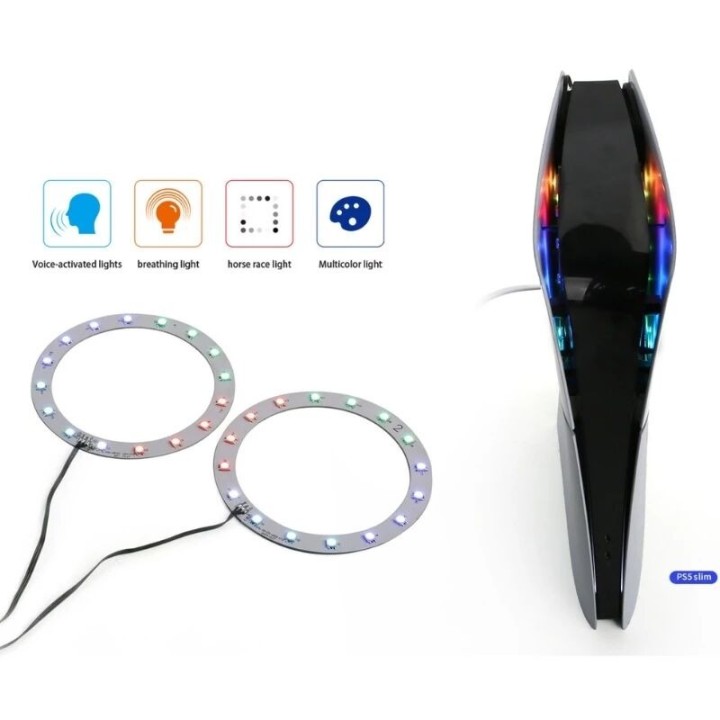 Bande lumineuse pour PlayStation 5 PS5 / PS5 Slim / PS5 Pro compatible DOBE TP5-35120