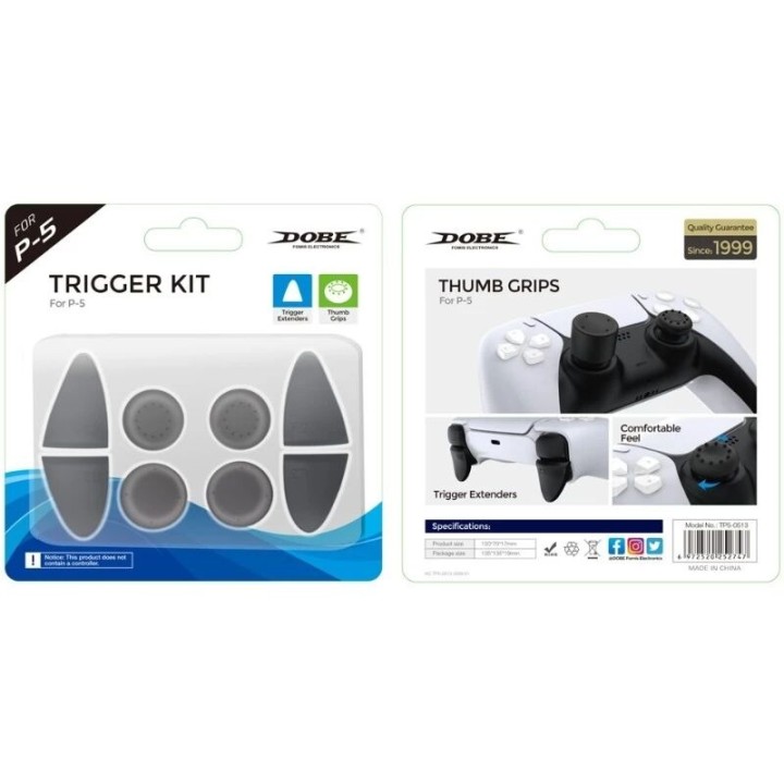 Kit de poignées et déclencheurs pour manette PlayStation 5 / PS5 DOBE TP5-0513