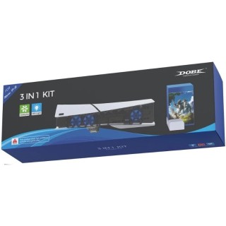 Kit de ventilateur de refroidissement 3 en 1 pour PlayStation 5 Slim / PS5 Slim avec support de placement horizontal et organisa