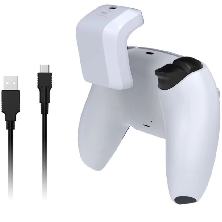 Batterie Externe avec cable USB vers USB-C/Type C 1500 mAh pour manette PlayStation 5 DOBE TP5-0550 blanc