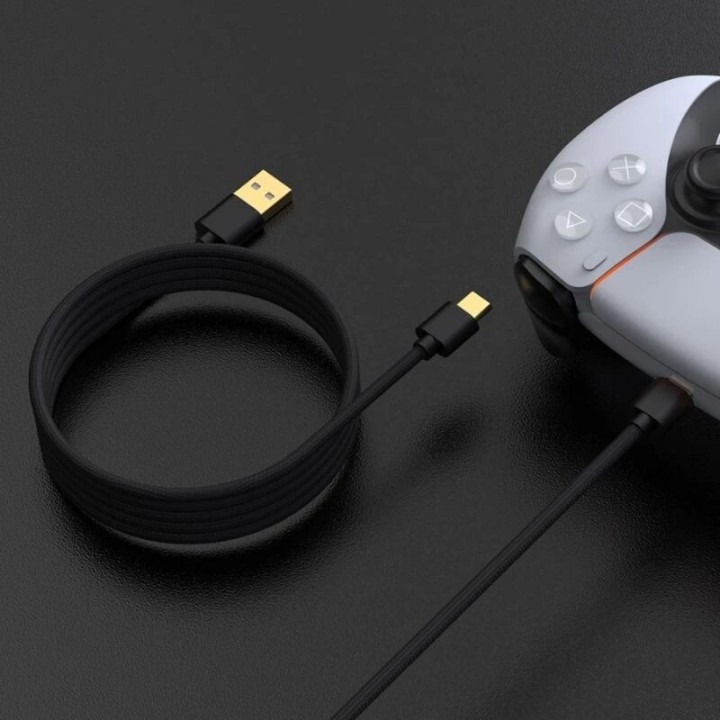 Cable de charge tressé USB vers USB-C/Type C 3 mètres pour PlayStation 5 / Nintendo Switch et autres DOBE TP5-3585 noir