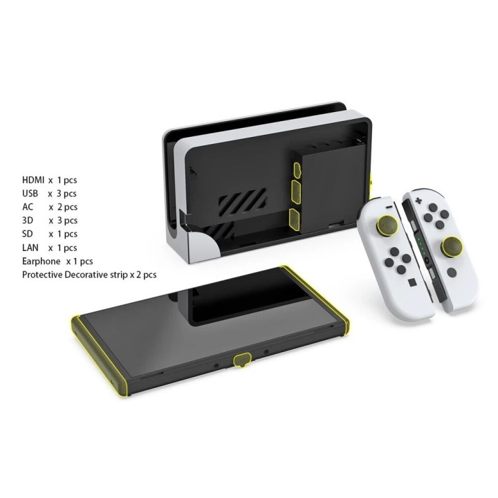 Kit anti-poussière & protections complètes pour Nintendo Switch DOBE TNS-2122 noir