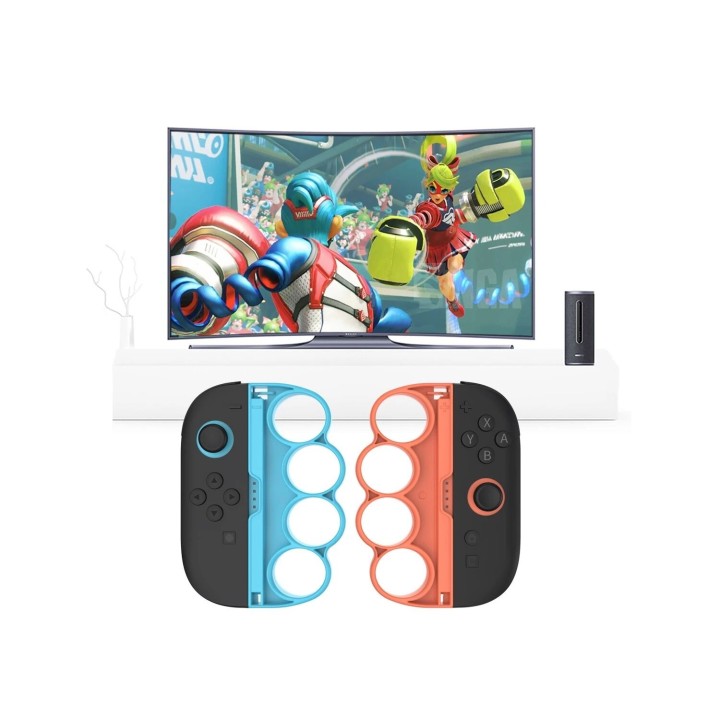 Grips de boxe pour Nintendo Switch 2 DOBE TNS-5156 (lot de 2) orange/bleu