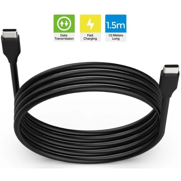 Cable USB-C vers USB-C/Type C 1,5 m pour PlayStation 5 / PS5 et autres DOBE TP5-35102 noir
