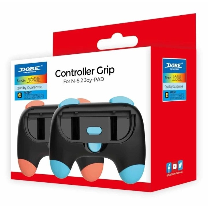 Grip Manette pour Nintendo Switch 2 gauche/droite (lot de 2) DOBE TNS-3163 bleu/orange