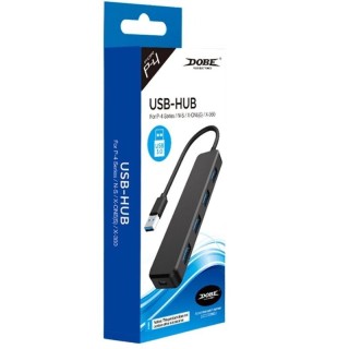 Hub USB 3.0 haute vitesse 4 ports pour Xbox Series X / PlayStation 5 / PS5 et autres DOBE TY-0805 noir