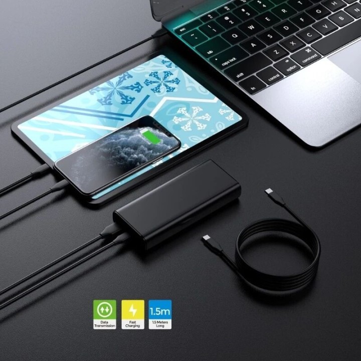 Cable USB-C vers USB-C/Type C 1,5 m pour PlayStation 5 / PS5 et autres DOBE TP5-35102 noir