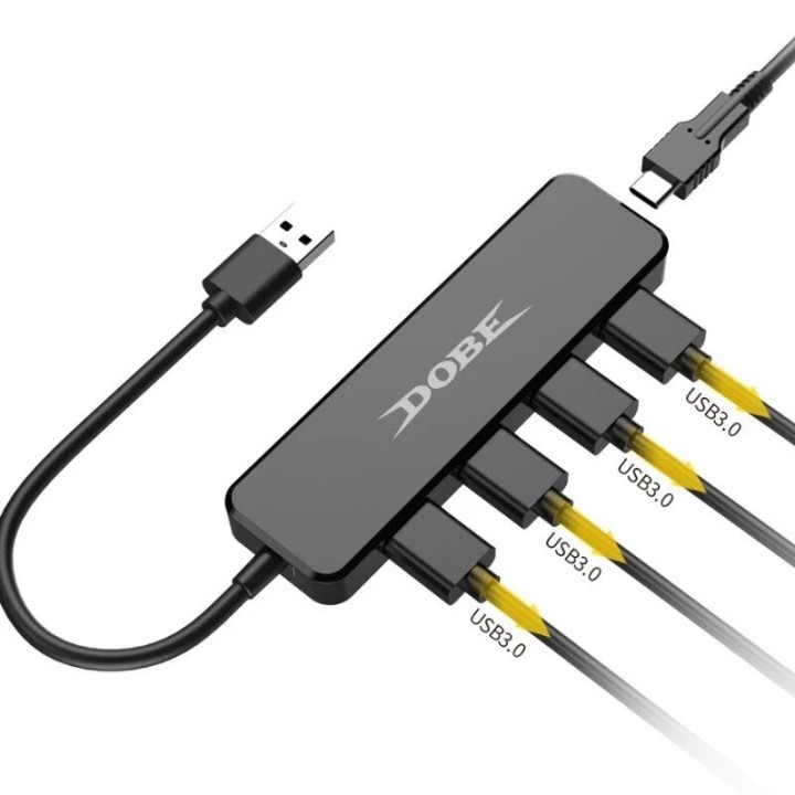 Hub USB 3.0 haute vitesse 4 ports pour Xbox Series X / PlayStation 5 / PS5 et autres DOBE TY-0805 noir