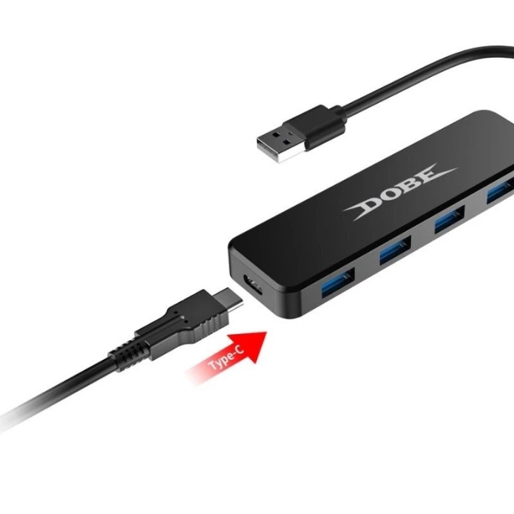 Hub USB 3.0 haute vitesse 4 ports pour Xbox Series X / PlayStation 5 / PS5 et autres DOBE TY-0805 noir