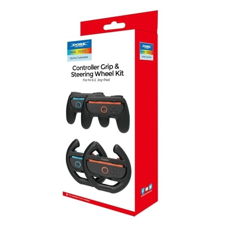 Kit Grip 4 pcs vanettes et volants pour Nintendo Switch 2 DOBE TNS-5109 noir
