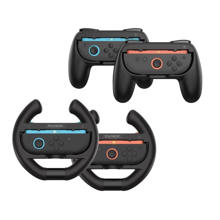 Kit Grip 4 pcs vanettes et volants pour Nintendo Switch 2 DOBE TNS-5109 noir