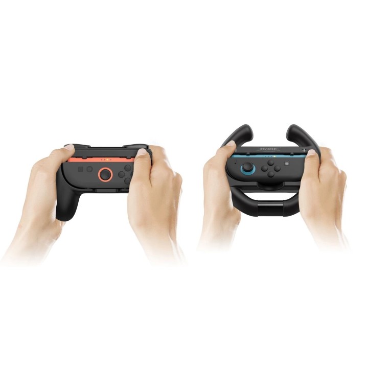 Kit Grip 4 pcs vanettes et volants pour Nintendo Switch 2 DOBE TNS-5109 noir