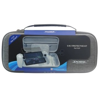 Kit de rangement, sac de rangement, housse silicone, film et capuchons pour PlayStation 5 / PS5 DOBE TP5-3587 gris