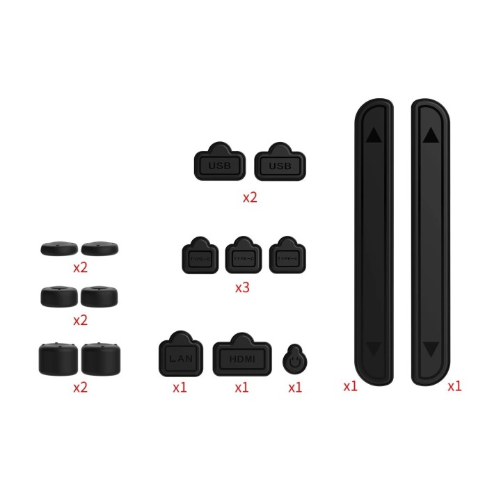 Kit de bouchons anti-poussière pour Nintendo Switch 2 DOBE TNS-5165 noir