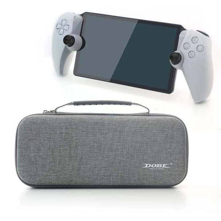 Kit de rangement, sac de rangement, housse silicone, film et capuchons pour PlayStation 5 / PS5 DOBE TP5-3587 gris