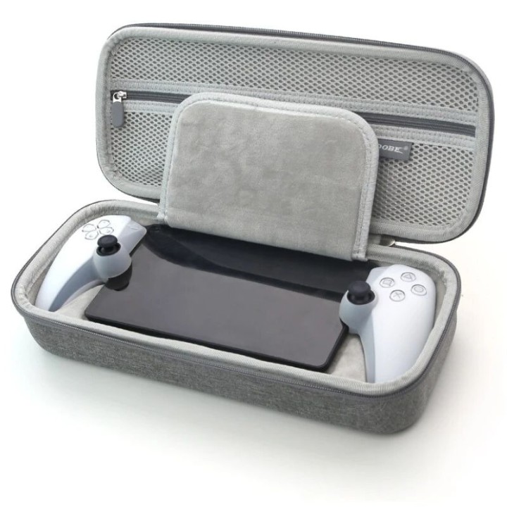 Kit de rangement, sac de rangement, housse silicone, film et capuchons pour PlayStation 5 / PS5 DOBE TP5-3587 gris