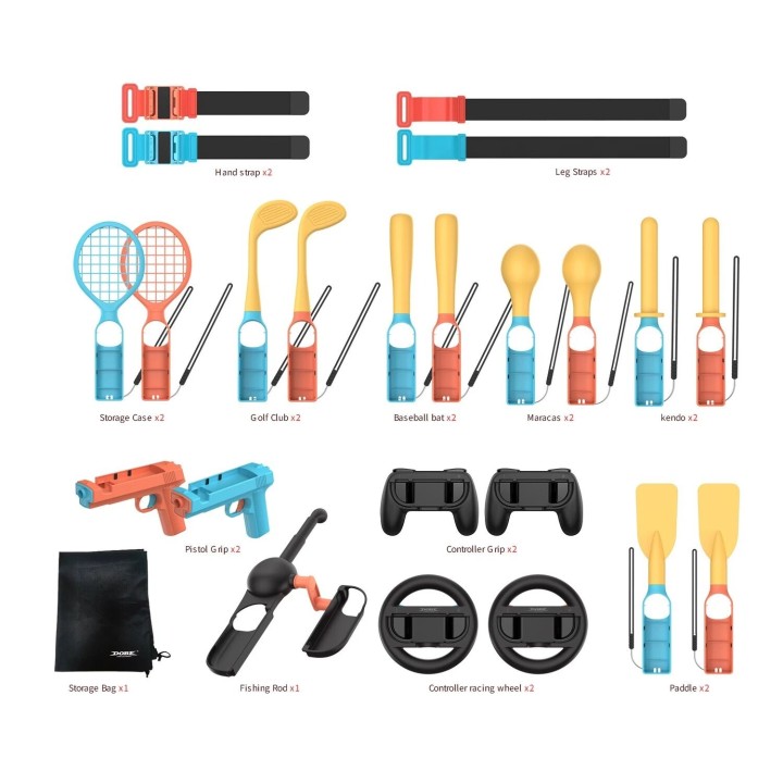 Kit de sport 24 pcs pour Nintendo Switch 2 DOBE TNS-5113