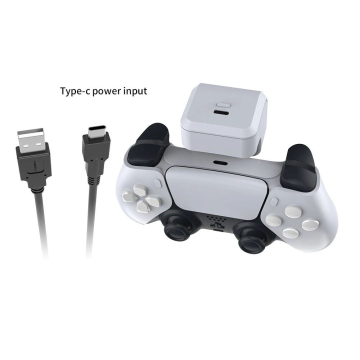 Power Bank (Batterie Externe) à clip arrière 1600 mAh pour manette PlayStation 5 / PS5 / manette Elite DOBE TP5-3503 blanc
